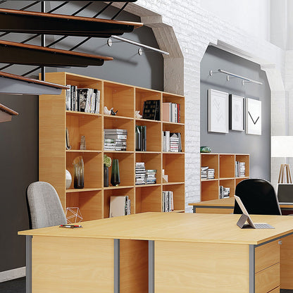 Serrion Premium Extra Tall Bookcase, 4 Shelves, 2000mm High, Oak Easy2Order : KF822158