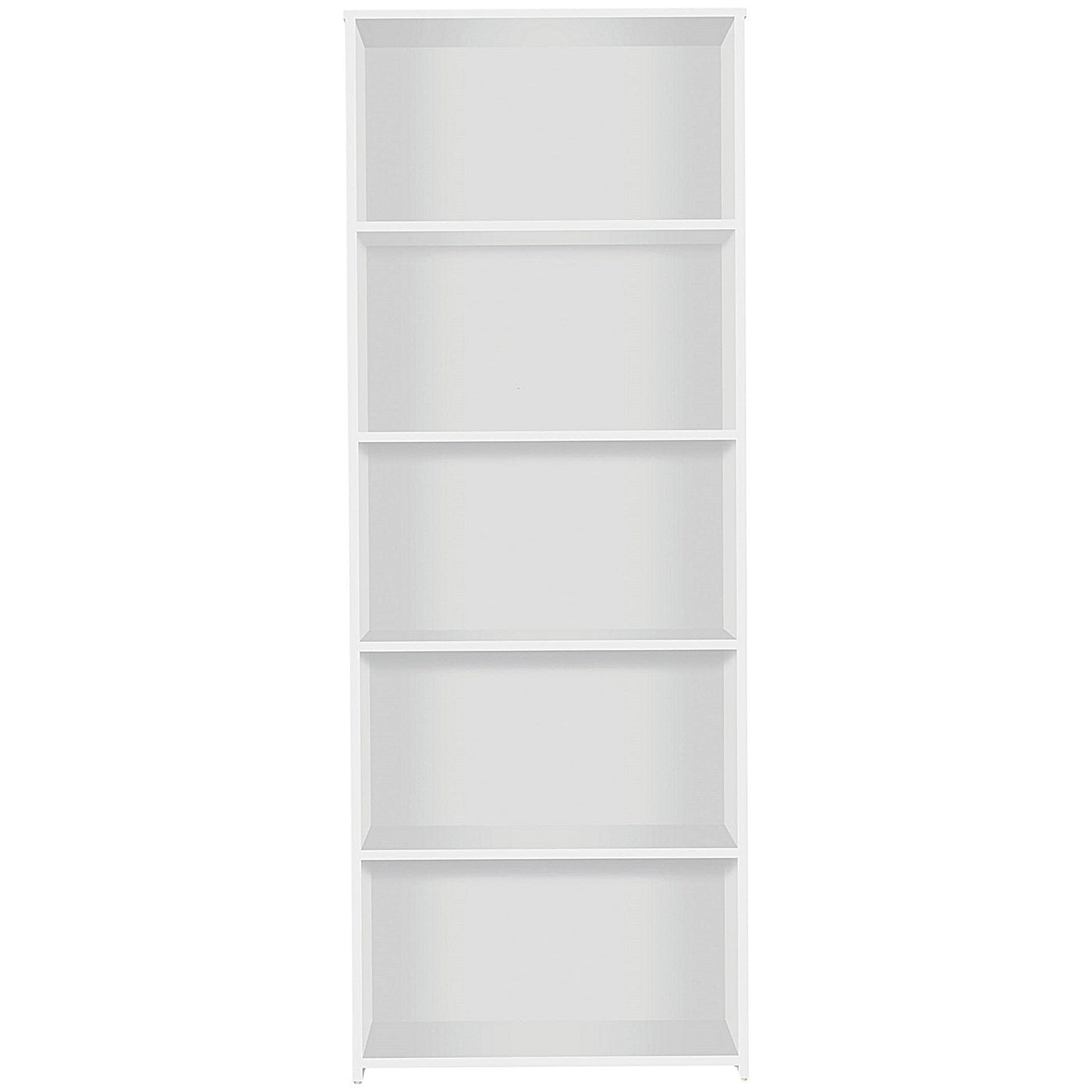 Serrion Premium Extra Tall Bookcase, 4 Shelves, 2000mm High, White