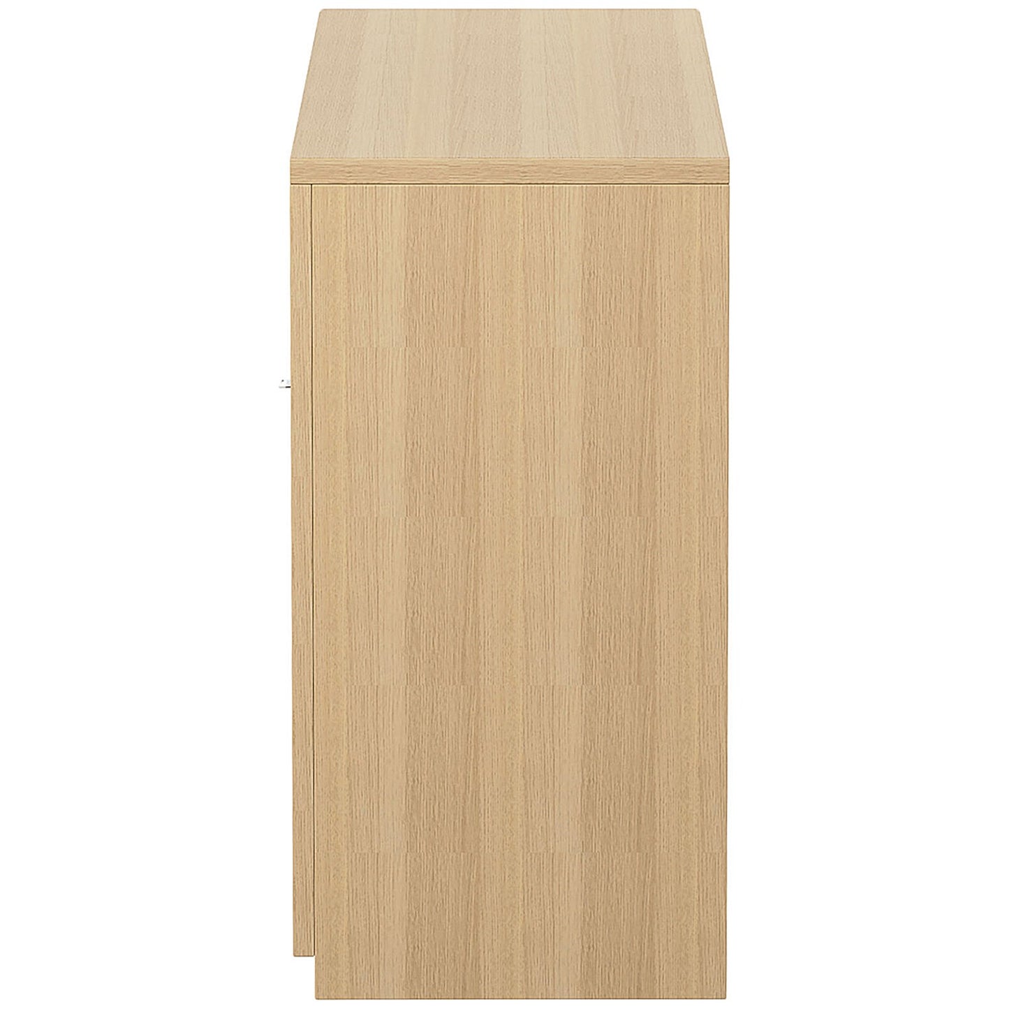 Serrion Premium Low Wooden Cupboard, 1 Shelf, 800mm High, Oak