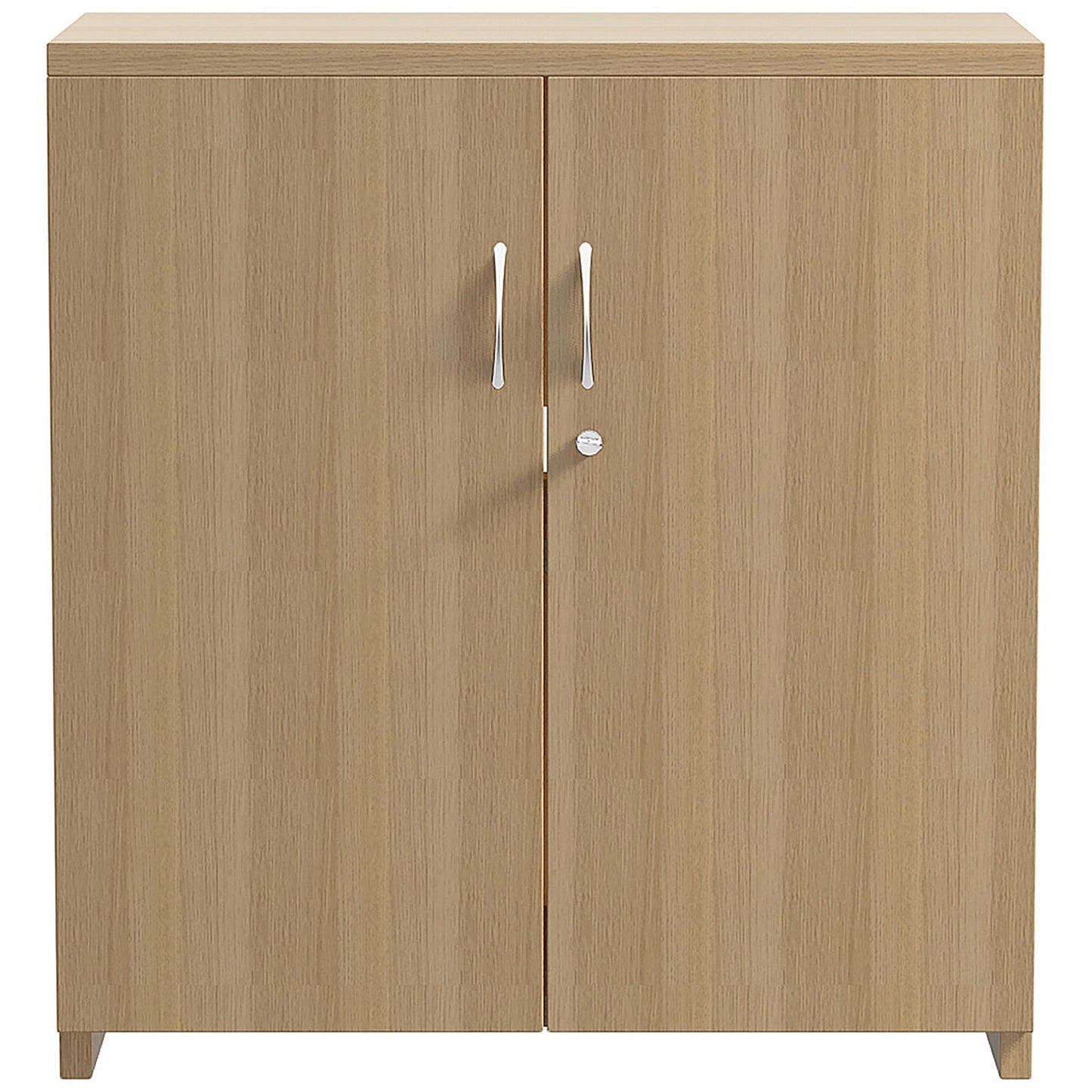 Serrion Premium Low Wooden Cupboard, 1 Shelf, 800mm High, Oak
