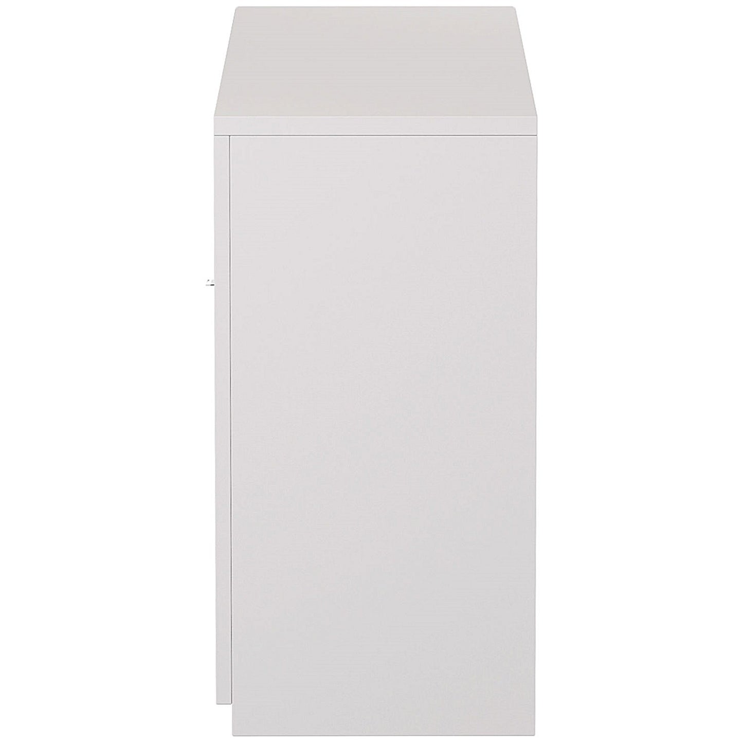 Serrion Premium Low Wooden Cupboard, 1 Shelf, 800mm High, White
