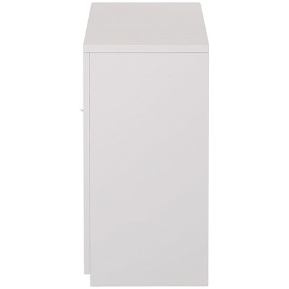 Serrion Premium Low Wooden Cupboard, 1 Shelf, 800mm High, White