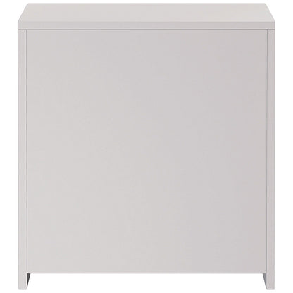 Serrion Premium Low Wooden Cupboard, 1 Shelf, 800mm High, White