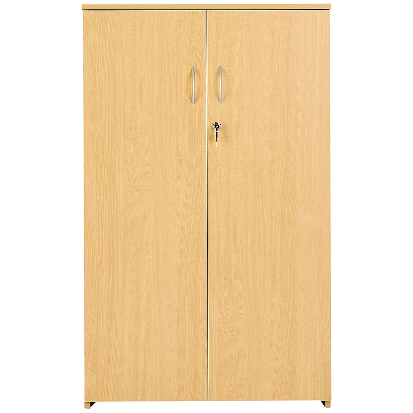 Serrion Premium Medium Wooden Cupboard, 2 Shelves, 1200mm High, Oak