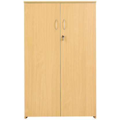 Serrion Premium Medium Wooden Cupboard, 2 Shelves, 1200mm High, Oak
