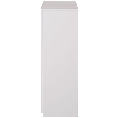 Serrion Premium Medium Wooden Cupboard, 2 Shelves, 1200mm High, White