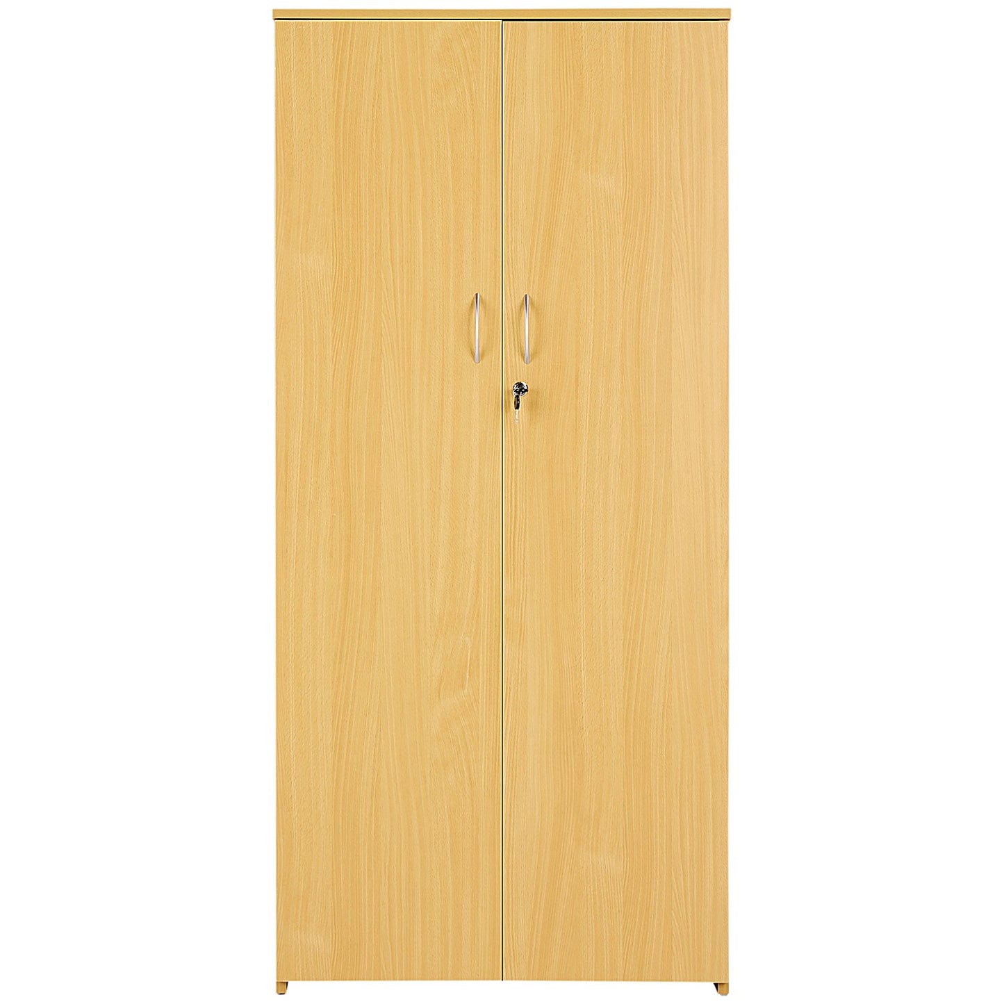 Serrion Premium Tall Wooden Cupboard, 2 Shelves, 1600mm High, Oak