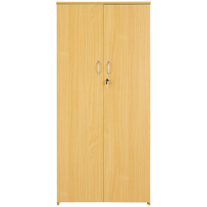 Serrion Premium Tall Wooden Cupboard, 2 Shelves, 1600mm High, Oak