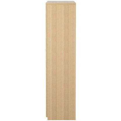 Serrion Premium Tall Wooden Cupboard, 2 Shelves, 1600mm High, Oak