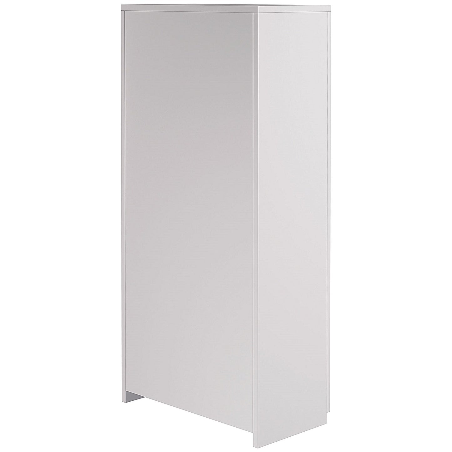 Serrion Premium Tall Wooden Cupboard, 2 Shelves, 1600mm High, White
