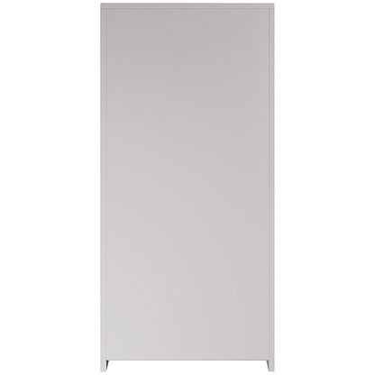 Serrion Premium Tall Wooden Cupboard, 2 Shelves, 1600mm High, White