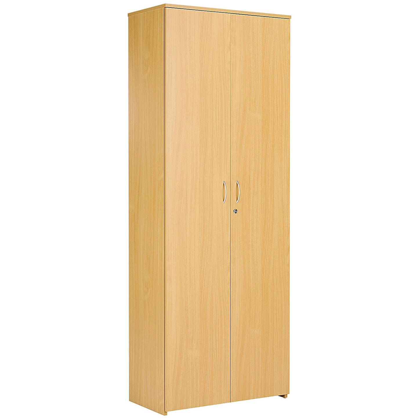 Serrion Premium Extra Tall Wooden Cupboard, 4 Shelves, 2000mm High, Oak
