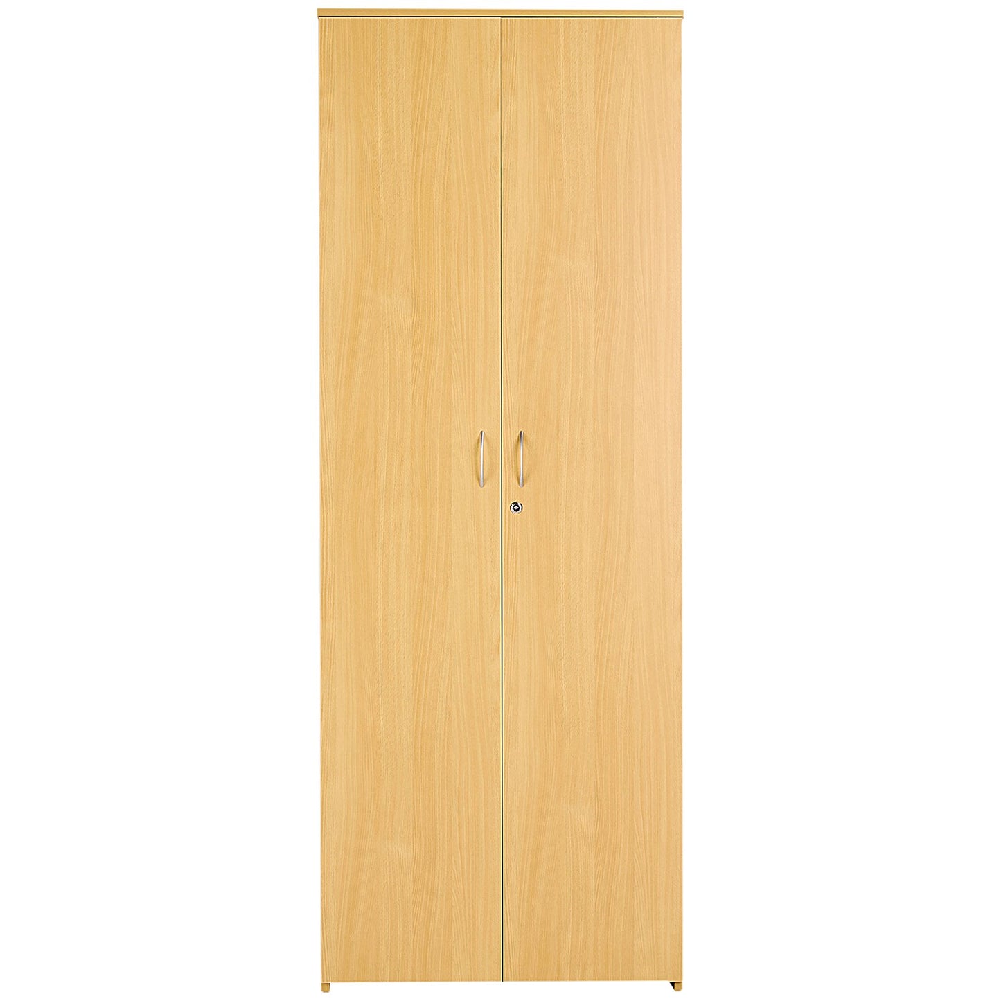 Serrion Premium Extra Tall Wooden Cupboard, 4 Shelves, 2000mm High, Oak