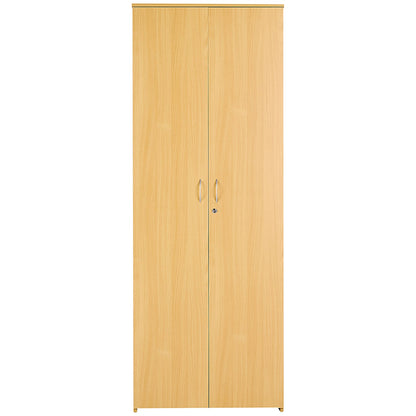 Serrion Premium Extra Tall Wooden Cupboard, 4 Shelves, 2000mm High, Oak