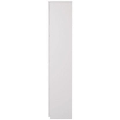 Serrion Premium Extra Tall Wooden Cupboard, 4 Shelves, 2000mm High, White