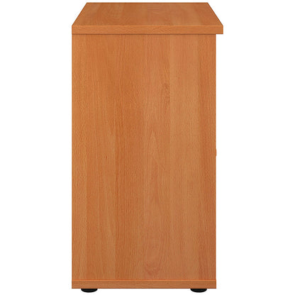 Jemini Low Bookcase, 1 Shelf, 800mm High, Beech