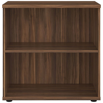 Jemini Low Bookcase, 1 Shelf, 800mm High, Walnut
