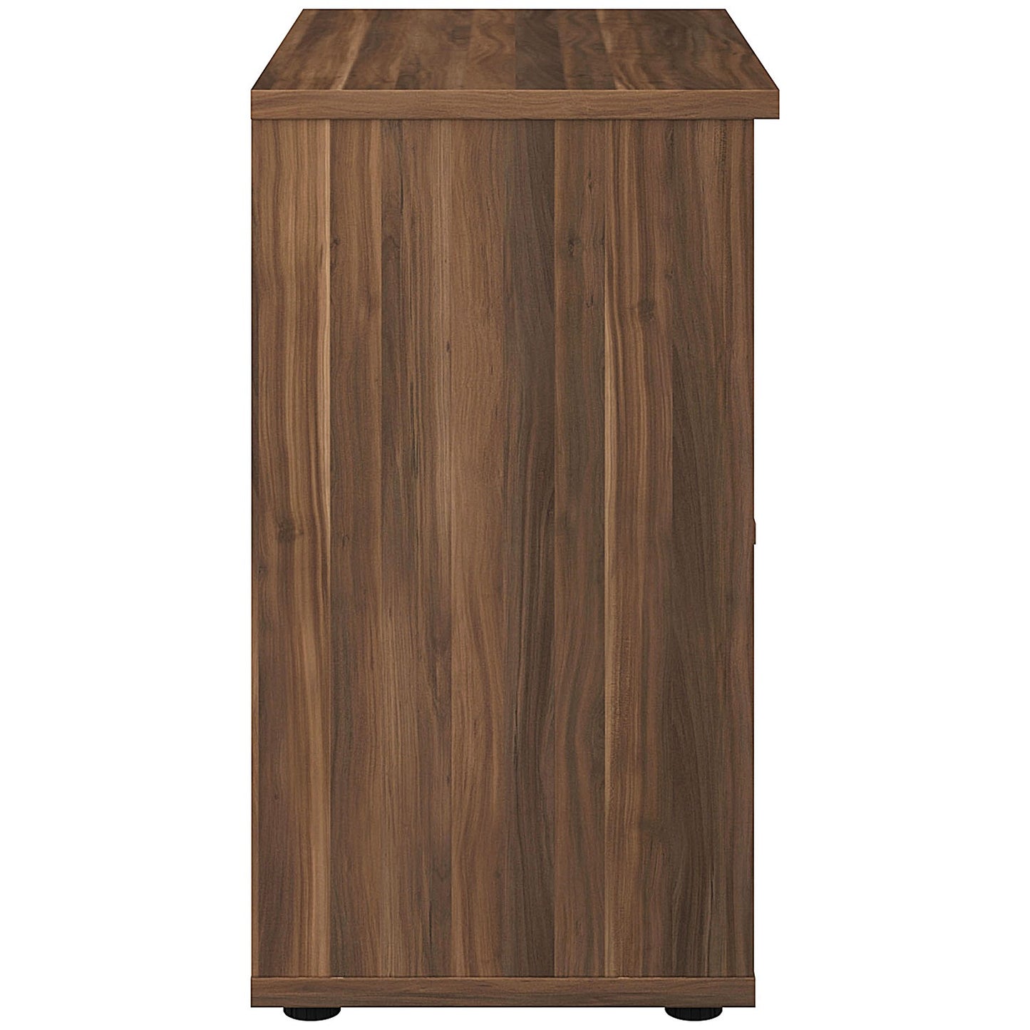 Jemini Low Bookcase, 1 Shelf, 800mm High, Walnut