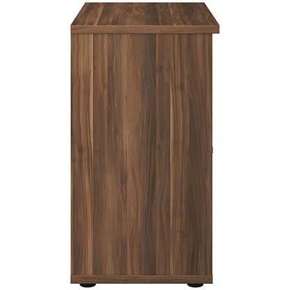 Jemini Low Bookcase, 1 Shelf, 800mm High, Walnut