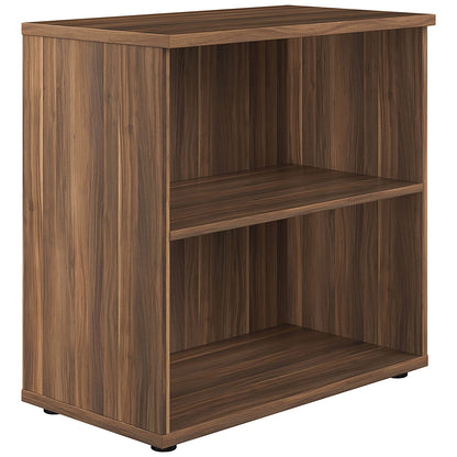 Jemini Low Bookcase, 1 Shelf, 800mm High, Walnut