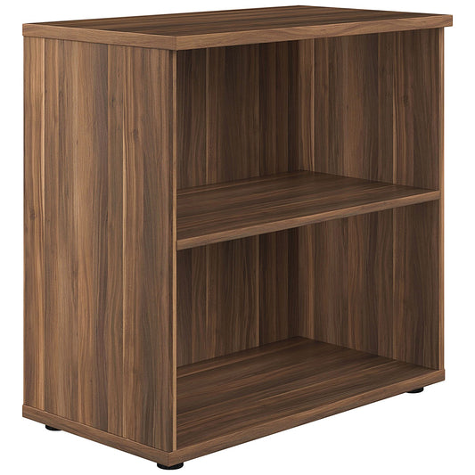 Jemini Low Bookcase, 1 Shelf, 800mm High, Walnut