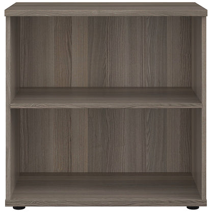 Jemini Low Bookcase, 1 Shelf, 800mm High, Grey Oak