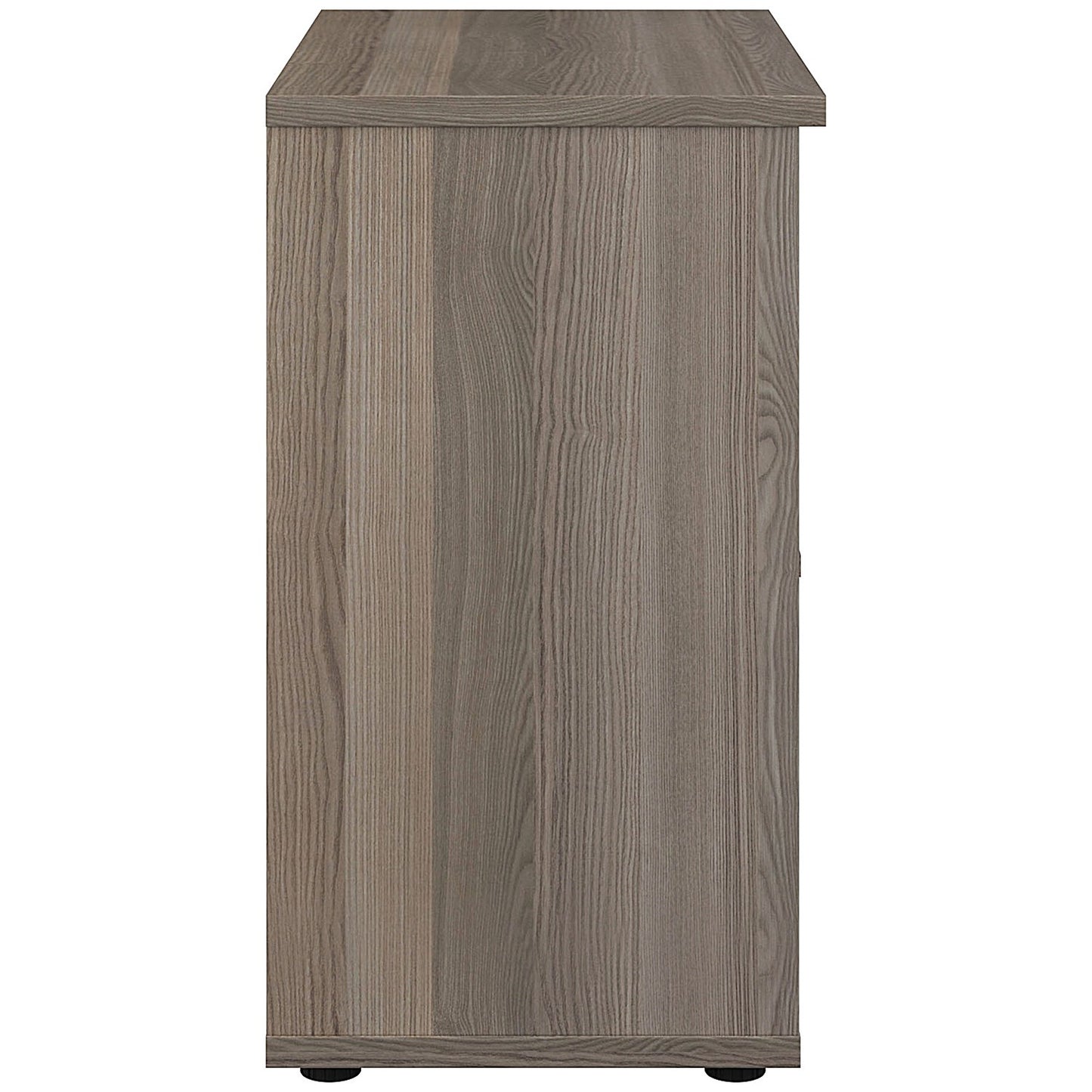 Jemini Low Bookcase, 1 Shelf, 800mm High, Grey Oak