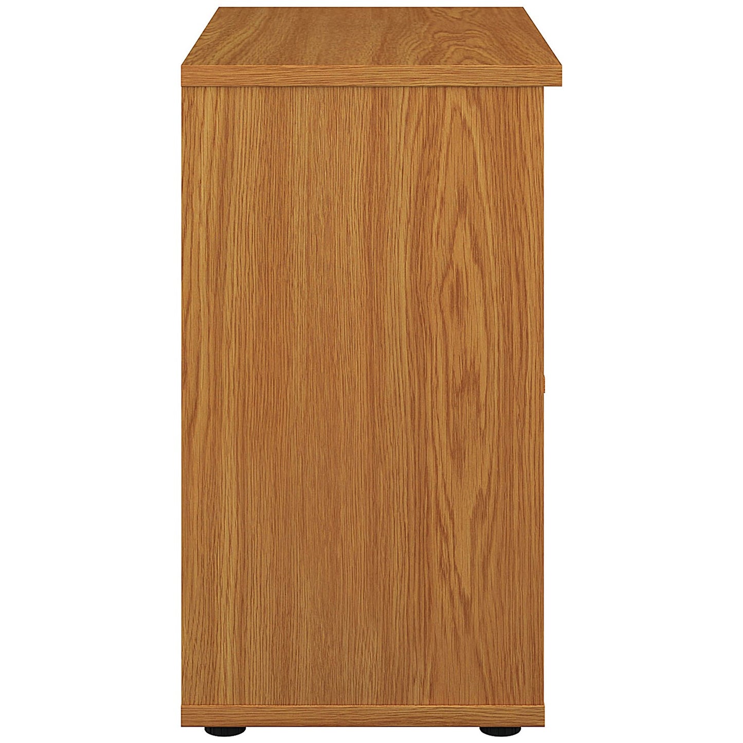 Jemini Low Bookcase, 1 Shelf, 800mm High, Oak