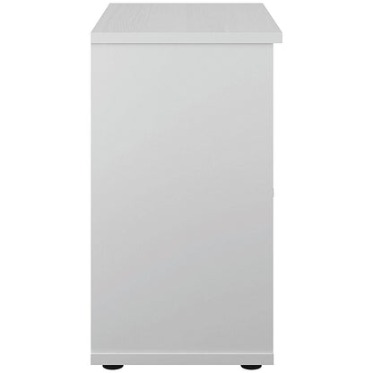 Jemini Low Bookcase, 1 Shelf, 800mm High, White