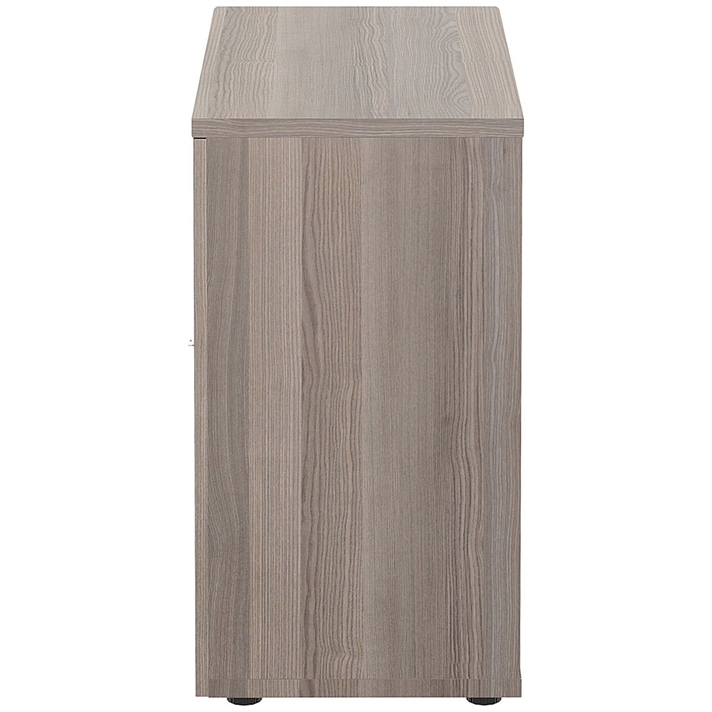 Jemini Low Wooden Cupboard, 1 Shelf, 800mm High, Grey Oak