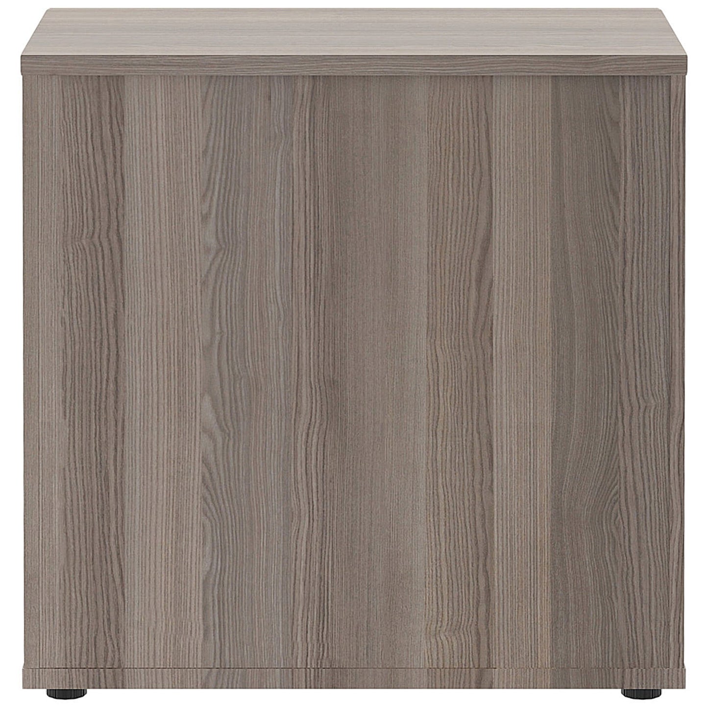 Jemini Low Wooden Cupboard, 1 Shelf, 800mm High, Grey Oak