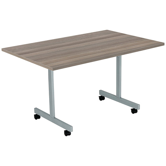 Jemini Rectangular Tilt Table, 1200x700mm, Grey Oak