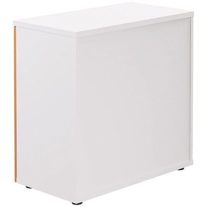 Jemini Two Tone Low Wooden Cupboard, 1 Shelf, 800mm High, White and Beech