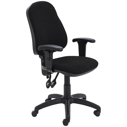 First Calypso Operator Chair with Adjustable Arms, Black