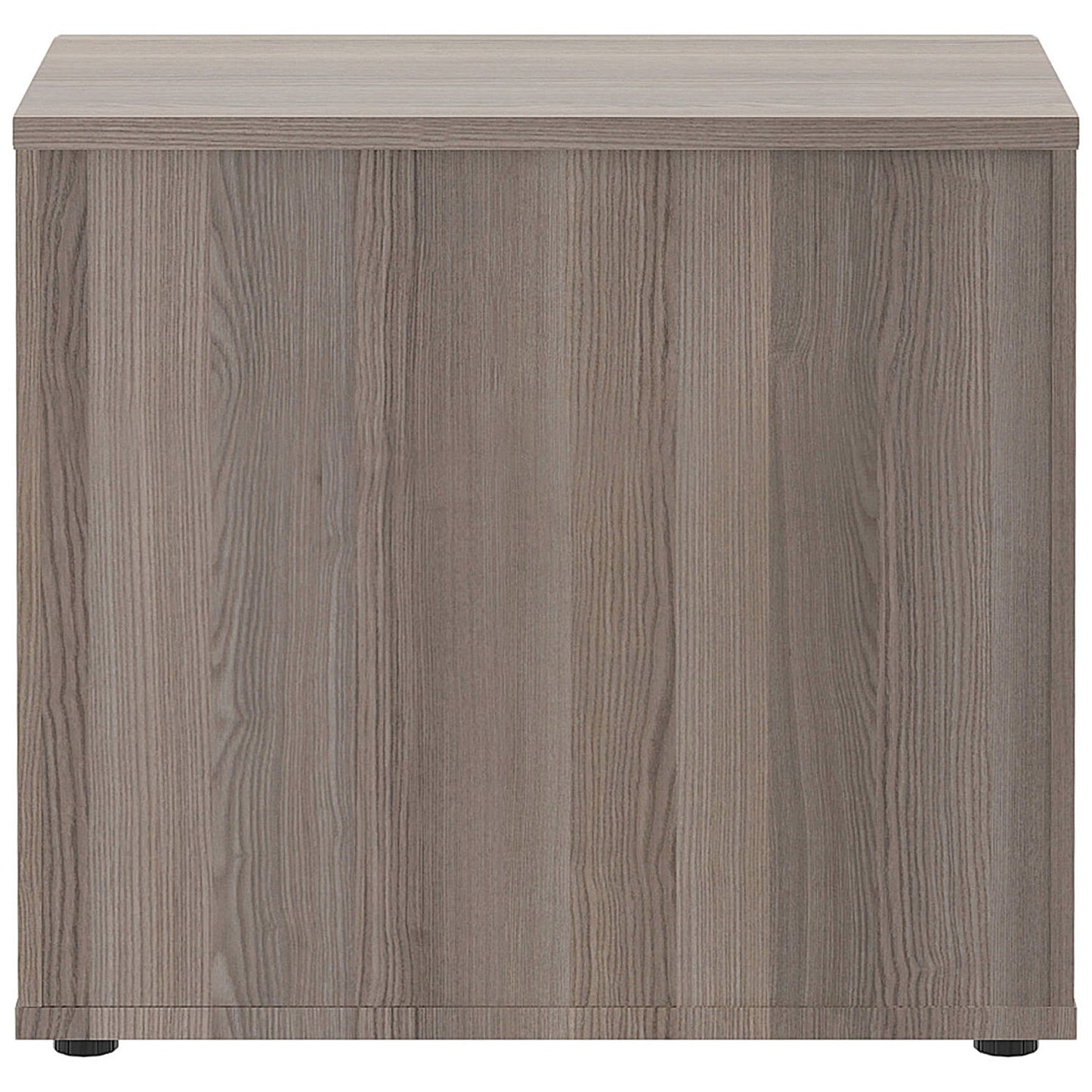 First Desk High Wooden Storage Cupboard, 1 Shelf, 730mm High, Grey Oak