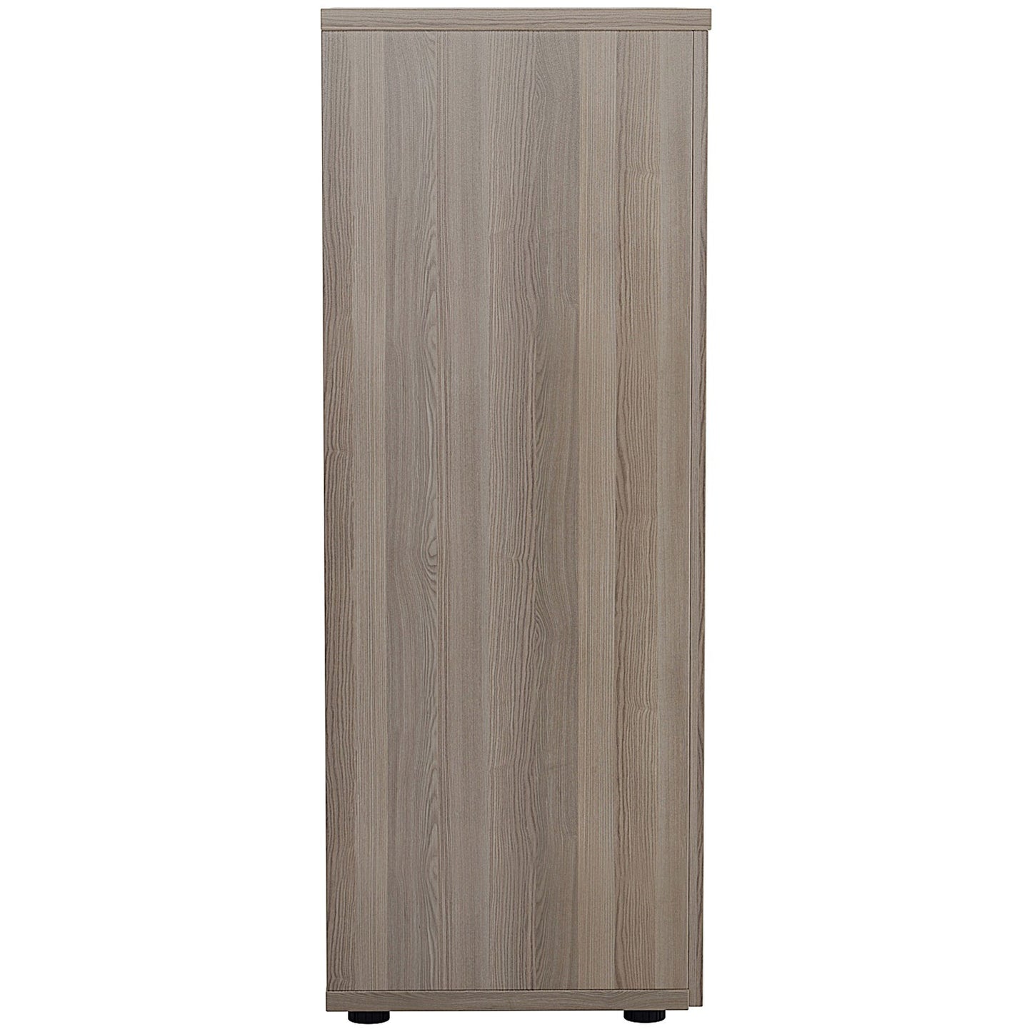 First Medium Wooden Storage Cupboard, 3 Shelves, 1200mm High, Grey Oak