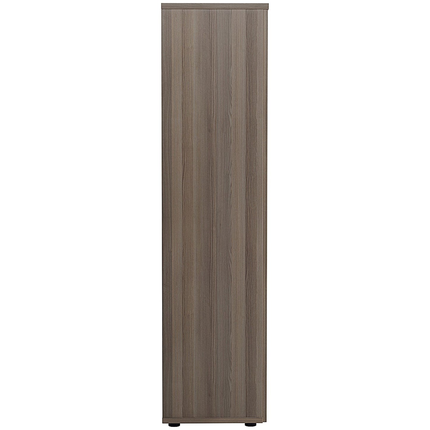 First Tall Wooden Storage Cupboard, 4 Shelves, 1800mm High, Grey Oak
