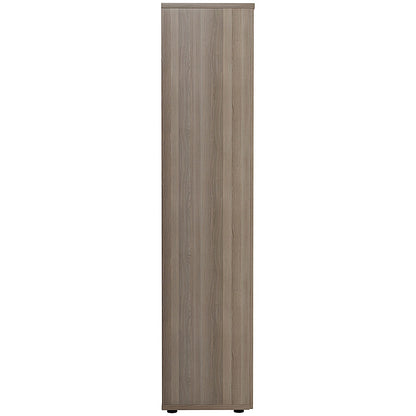 First Extra Tall Wooden Cupboard, 4 Shelves, 2000mm High, Grey Oak