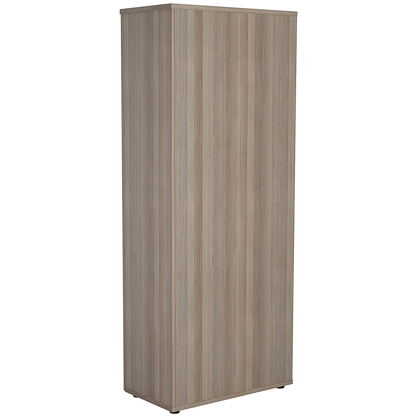 First Extra Tall Wooden Cupboard, 4 Shelves, 2000mm High, Grey Oak