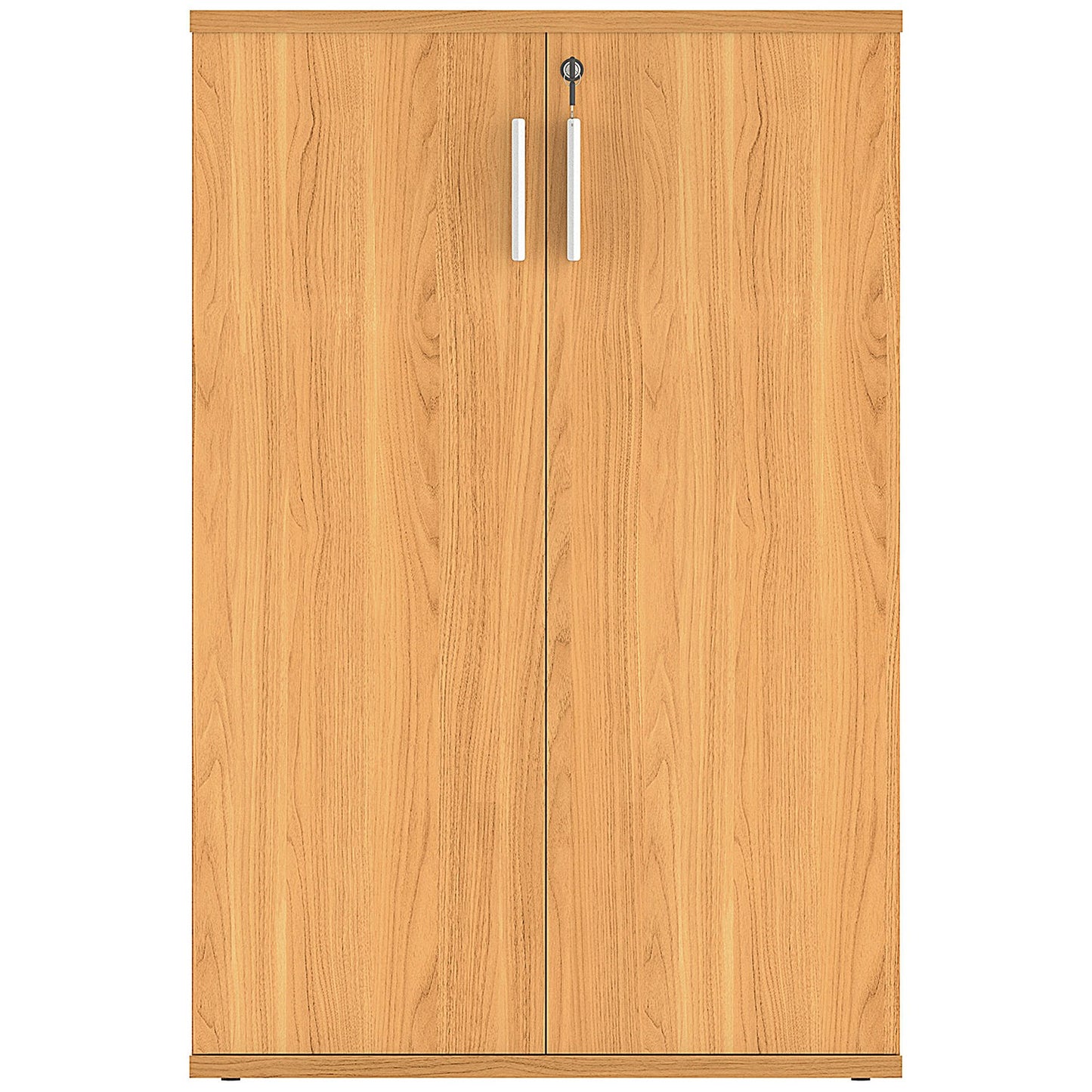 Astin Medium Wooden Cupboard, 2 Shelves, 1204mm High, Beech