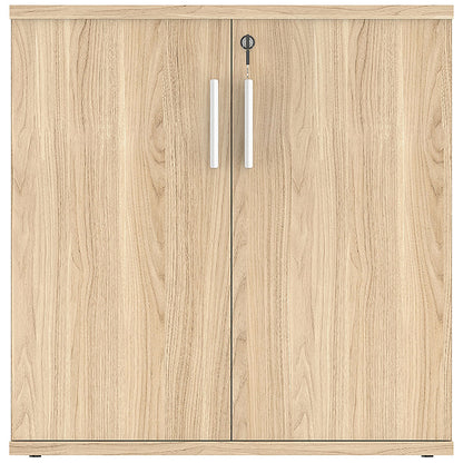 Astin Low Wooden Cupboard, 1 Shelf, 816mm High, Oak