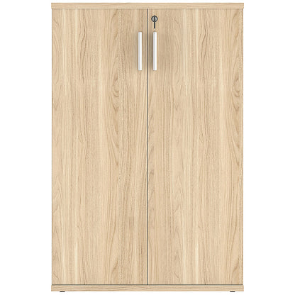 Astin Medium Wooden Cupboard, 2 Shelves, 1204mm High, Oak