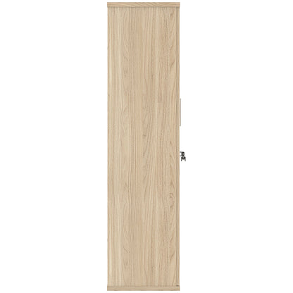 Astin Tall Wooden Cupboard, 3 Shelves, 1592mm High, Oak