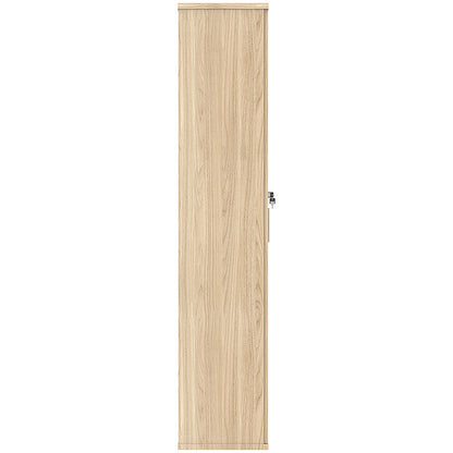Astin Extra Tall Wooden Cupboard, 4 Shelves, 1980mm High, Oak