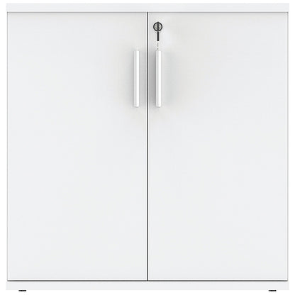 Astin Low Wooden Cupboard, 1 Shelf, 816mm High, White