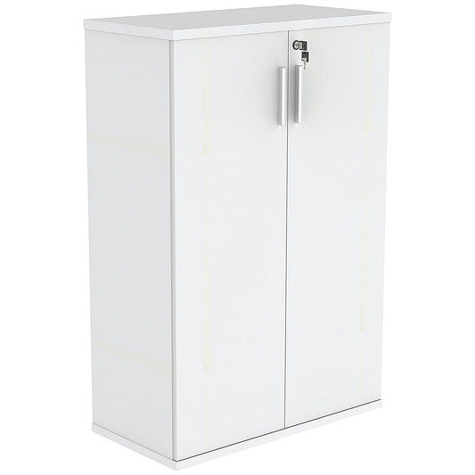 Astin Medium Wooden Cupboard,2 Shelves, 1204mm High, White