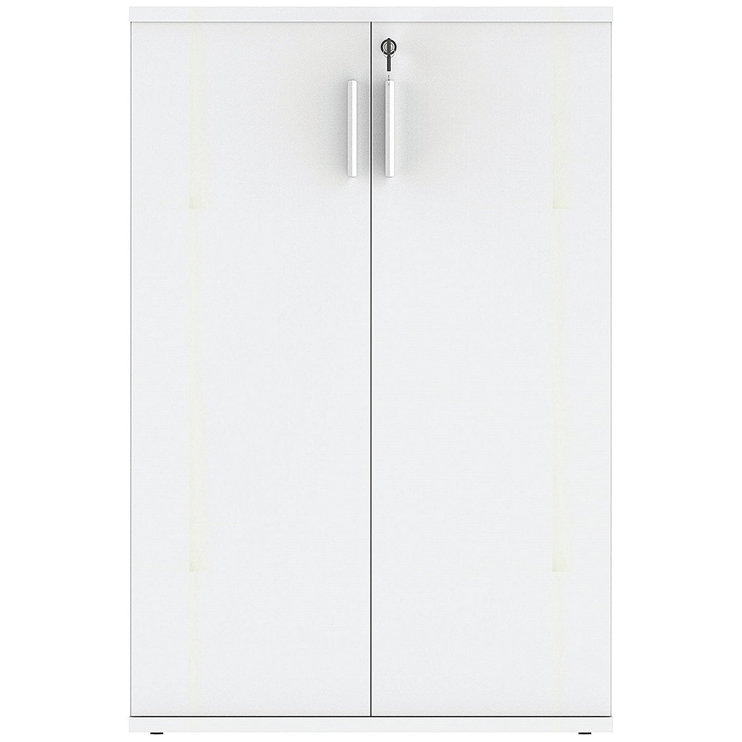 Astin Medium Wooden Cupboard,2 Shelves, 1204mm High, White