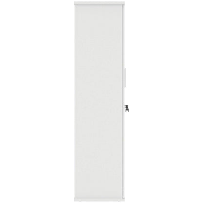 Astin Tall Wooden Cupboard, 3 Shelves, 1592mm High, White