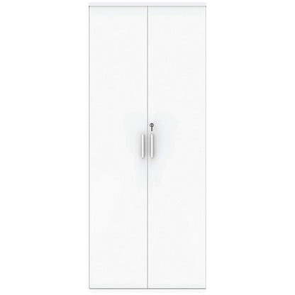 Astin Extra Tall Wooden Cupboard, 4 Shelves, 1980mm High, White