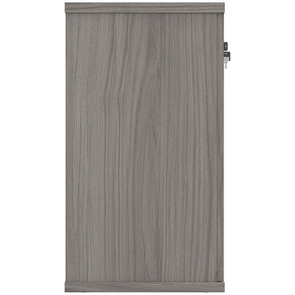 Astin Desk High Wooden Cupboard, 1 Shelf, 730mm High, Grey Oak